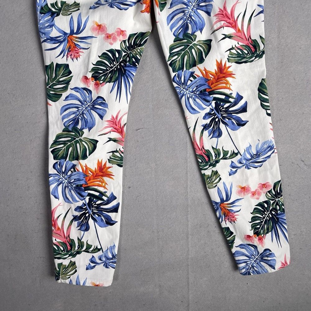 Tommy Bahama Denim Skinny Ankle‎ Floral All Over Stretch Jeans Sz 29x28 White - Picture 11 of 14